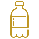 Icône de bouteille d'eau. Il symbolise le fait que tous les véhicules incluent des bouteilles d'eau pour tous les passagers du service de transport privé de luxe. 